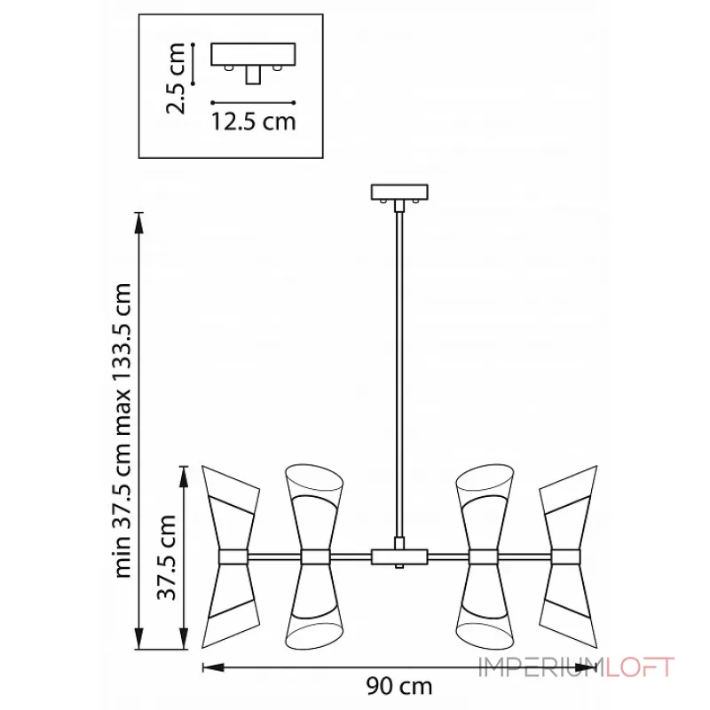 Люстра на штанге Lightstar Strato 817164 Люстра на штанге Lightstar Strato 817164
