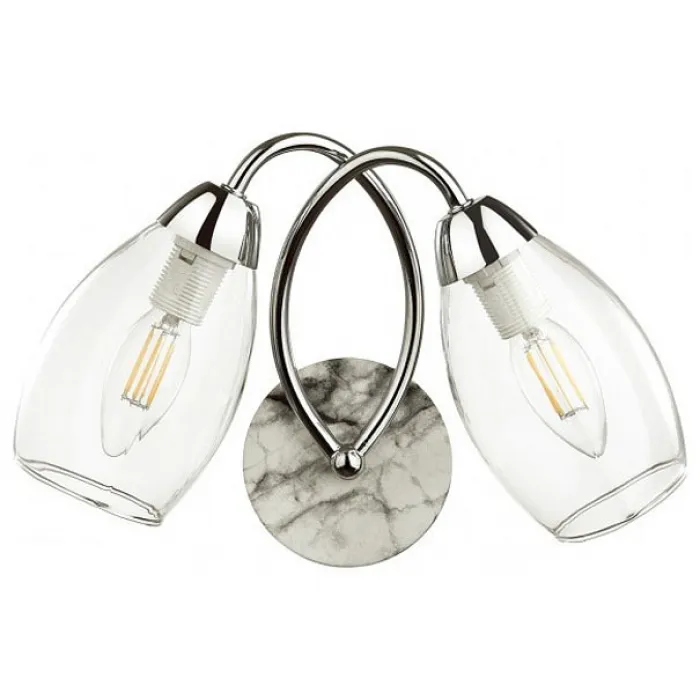 Бра Lumion Romeo 4561/2W Цвет арматуры хром Цвет плафонов прозрачный от ImperiumLoft