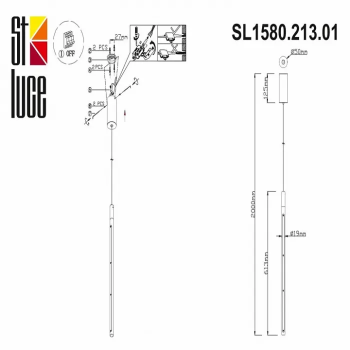 Подвесной светильник ST-Luce Ralio SL1580.213.01 Цвет арматуры Желтый Цвет плафонов Желтый от ImperiumLoft