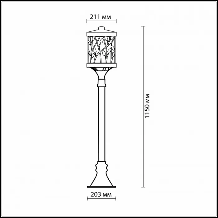 Наземный высокий светильник Odeon Light Lagra 2287/1A Цвет арматуры коричневый Цвет плафонов белый от ImperiumLoft