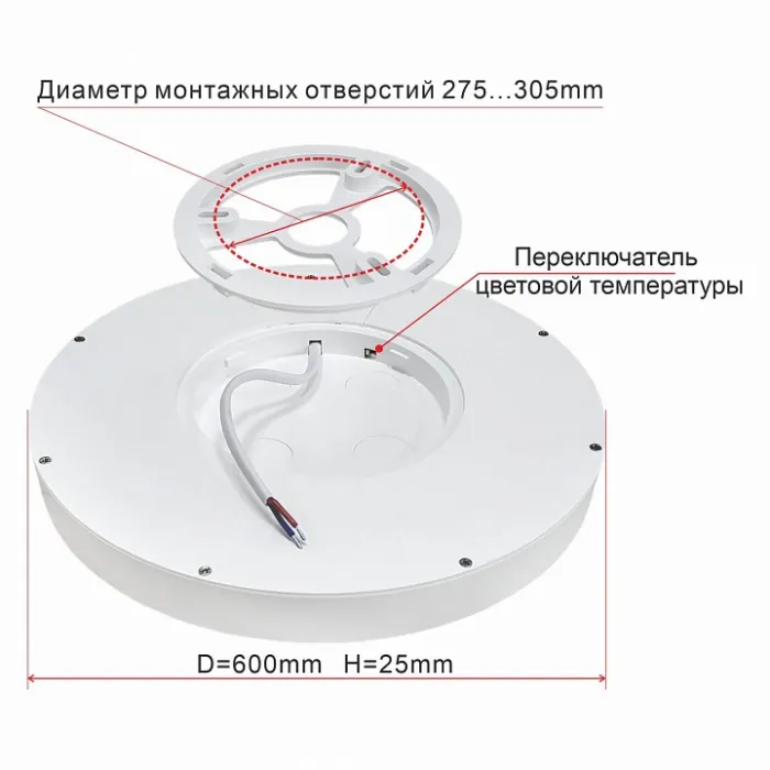 Накладной светильник Citilux Бейсик CL738500V Белый , плафон Белый от ImperiumLoft