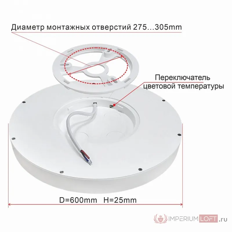 Накладной светильник Citilux Бейсик CL738500V Белый , плафон Белый от ImperiumLoft