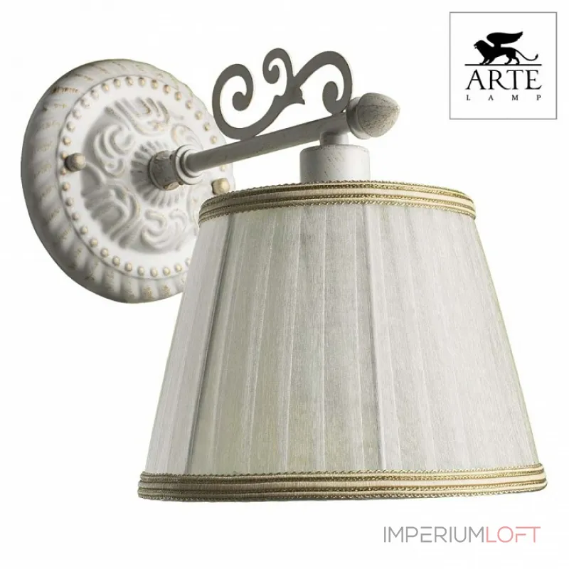 Бра Arte Lamp Jess A9513AP-1WG Цвет арматуры золото Цвет плафонов белый