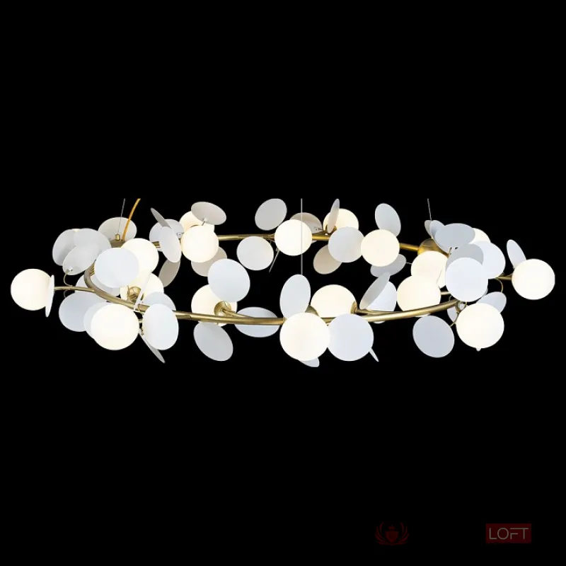 Подвесная люстра Loft it Matisse 10008/1300 white Цвет арматуры золото Цвет плафонов белый от ImperiumLoft