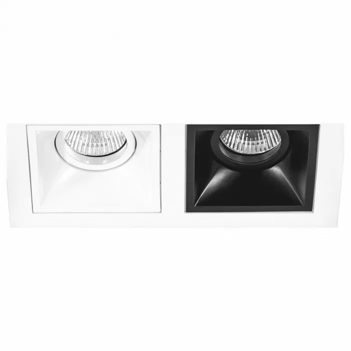 Встраиваемый светильник Lightstar Domino D5260607 цвет арматуры черно-белый от ImperiumLoft