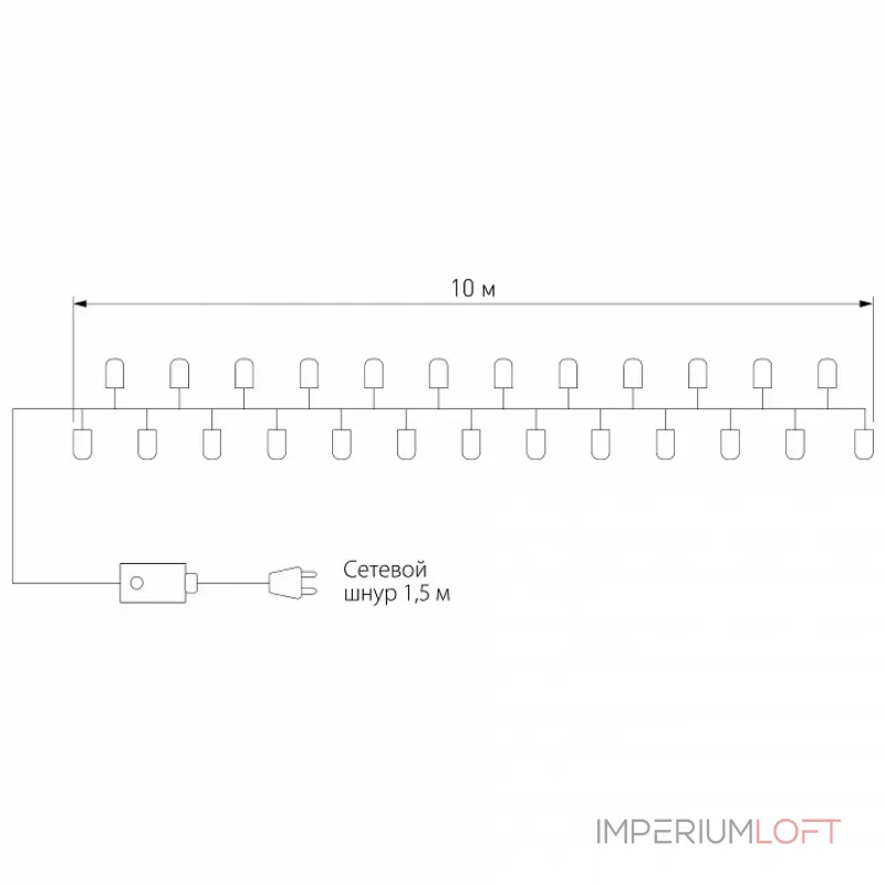 Гирлянда Нить  Eurosvet 400 400-002 мульти от ImperiumLoft Гирлянда Нить  Eurosvet 400 400-002 мульти от ImperiumLoft