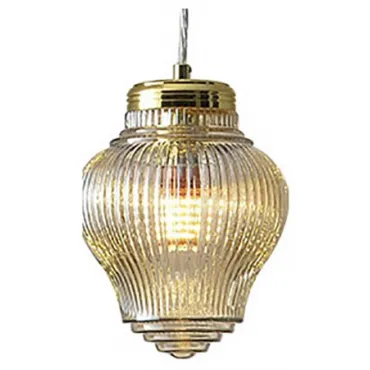 Подвесной светильник Newport 6140 6143/S gold/cognac Цвет арматуры никель Цвет плафонов прозрачный
