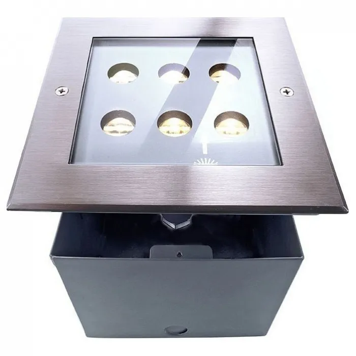 Встраиваемый в дорогу светильник Deko-Light Square I WWA 730199 Цвет арматуры серебро Цвет плафонов прозрачный от ImperiumLoft