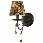 Бра Arte Lamp Moscow A6106AP-1BK Цвет арматуры черный Цвет плафонов янтарный