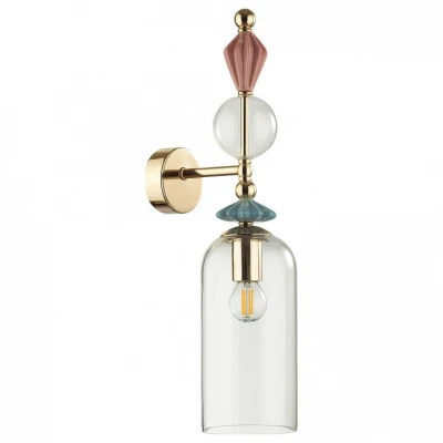 Бра Odeon Light Bizet 4855/1WA Цвет плафонов прозрачный Цвет арматуры золото