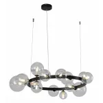 09408-15,19 Люстра Иона черный d85 h120 G9 15*5W (Led лампы в комплекте 4000К) 2 типа крепления от ImperiumLoft