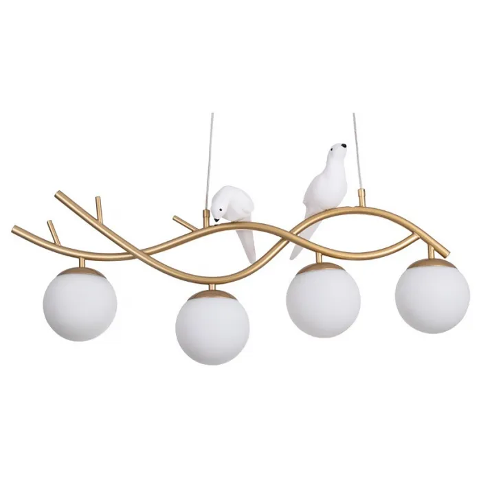 Подвесной светильник Arte Lamp Eltanin A3422SP-4GO Цвет арматуры Желтый Цвет плафонов Белый от ImperiumLoft