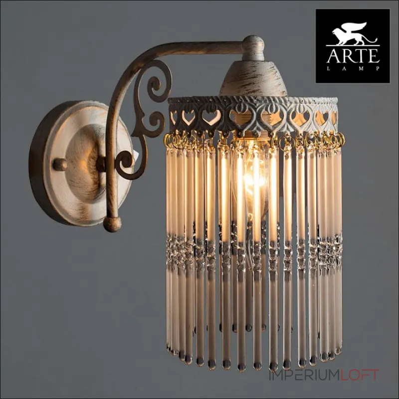 Бра Arte Lamp Torrente A1678AP-1WG Цвет арматуры золото Цвет плафонов прозрачный