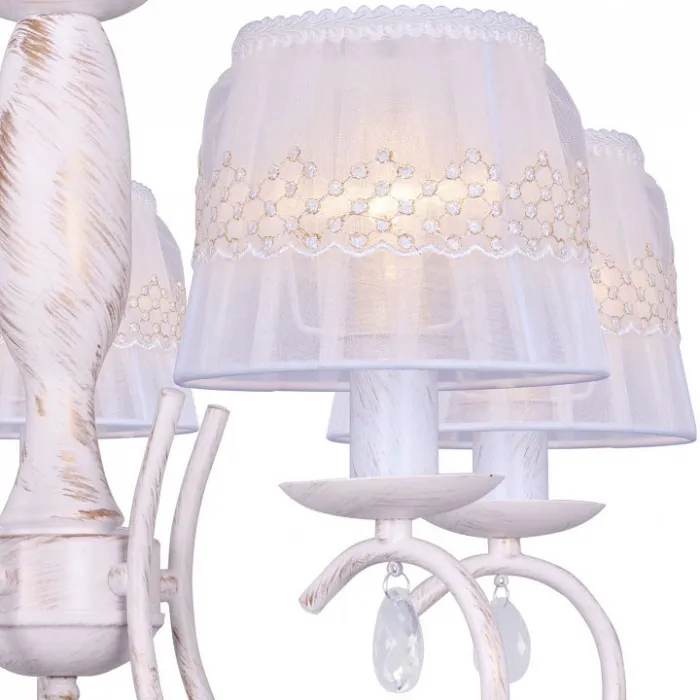 Подвесная люстра TopLight Camilla TL1135-5H Цвет арматуры золото Цвет плафонов белый от ImperiumLoft
