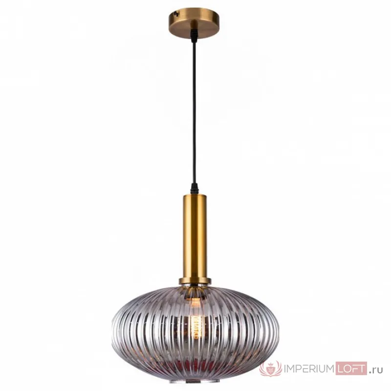 Подвесной светильник TopLight Pamella TL1224H-01SM Цвет арматуры латунь Цвет плафонов серый от ImperiumLoft