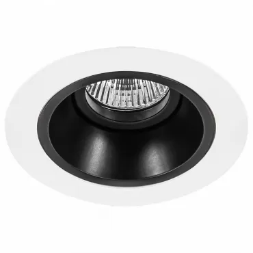 Встраиваемый светильник Lightstar Domino D61607 цвет арматуры черно-белый
