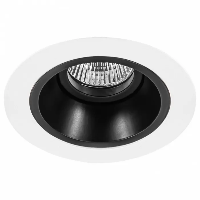 Встраиваемый светильник Lightstar Domino D61607 цвет арматуры черно-белый от ImperiumLoft