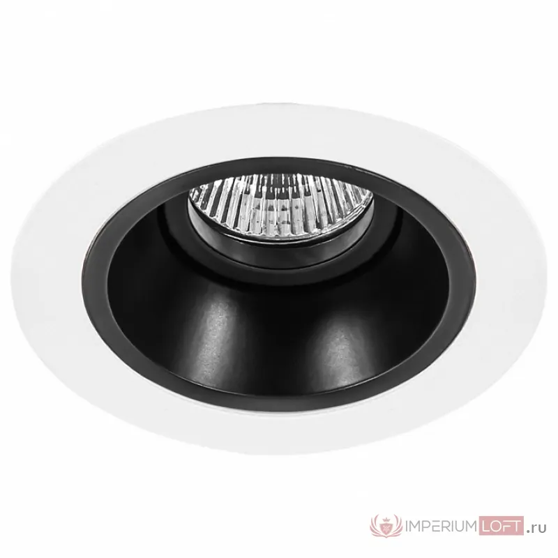 Встраиваемый светильник Lightstar Domino D61607 цвет арматуры черно-белый от ImperiumLoft