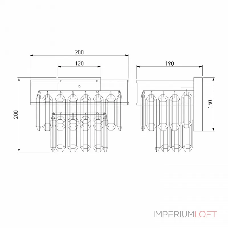 Накладной светильник Bogate's Pelle 329/2 Strotskis Цвет арматуры хром Цвет плафонов белый Накладной светильник Bogate's Pelle 329/2 Strotskis Цвет арматуры хром Цвет плафонов белый