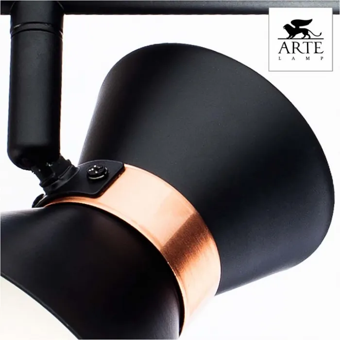 Спот Arte Lamp Baltimore A1406AP-2BK Цвет арматуры золото Цвет плафонов черный от ImperiumLoft
