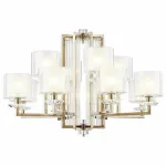 Подвесная люстра Newport 4400 4408+4/C gold Цвет арматуры золото Цвет плафонов белый от ImperiumLoft