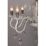 Подвесная люстра Omnilux Salerno OML-34403-08 Цвет арматуры хром Цвет плафонов прозрачный от ImperiumLoft