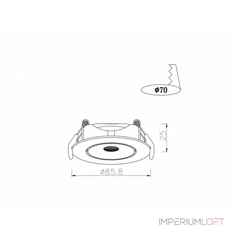 Встраиваемый светильник Arte Lamp Kaus A4761PL-1WH Цвет арматуры белый