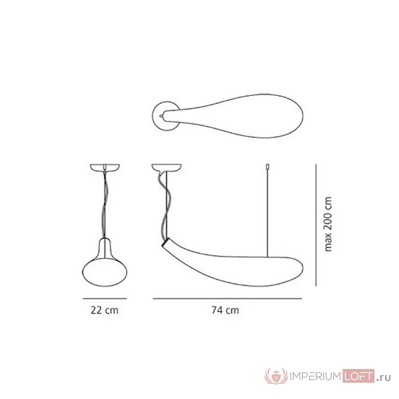 Подвесной светильник Artemide 1629010A от ImperiumLoft
