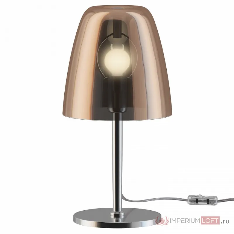 Настольная лампа декоративная Favourite Seta 2960-1T Цвет арматуры хром Цвет плафонов медь от ImperiumLoft