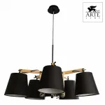 Подвесная люстра Arte Lamp Pinocchio A5700LM-5BK Цвет арматуры коричневый Цвет плафонов черный от ImperiumLoft