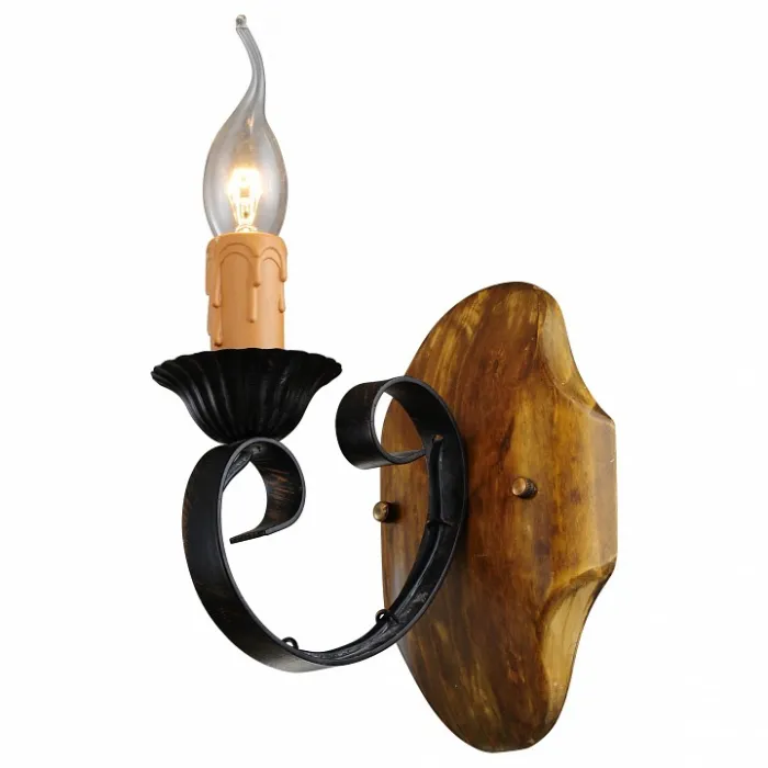 Бра Arte Lamp Taverna A9520AP-1BR Цвет арматуры коричневый Цвет плафонов прозрачный от ImperiumLoft