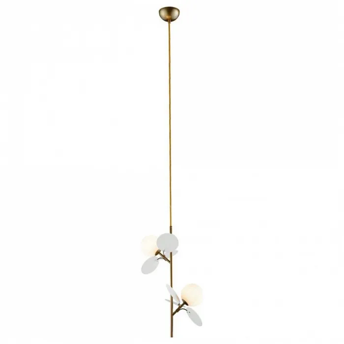 Подвесной светильник Loft it Matisse 10008/2P white Цвет арматуры золото Цвет плафонов белый от ImperiumLoft