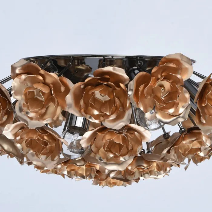 Потолочная люстра MW-Light Розенхейм 615011106 Цвет арматуры черный Цвет плафонов золото от ImperiumLoft
