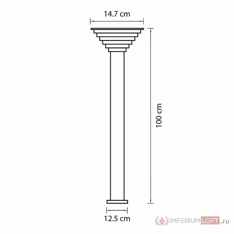 Наземный высокий светильник Lightstar Piatto 379747 от ImperiumLoft