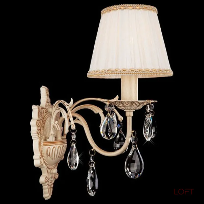 Бра Eurosvet 3637 3637/1 белый с золотом/прозрачный хрусталь Strotskis Цвет арматуры золото Цвет плафонов золото от ImperiumLoft Бра Eurosvet 3637 3637/1 белый с золотом/прозрачный хрусталь Strotskis Цвет арматуры золото Цвет плафонов золото от ImperiumLoft