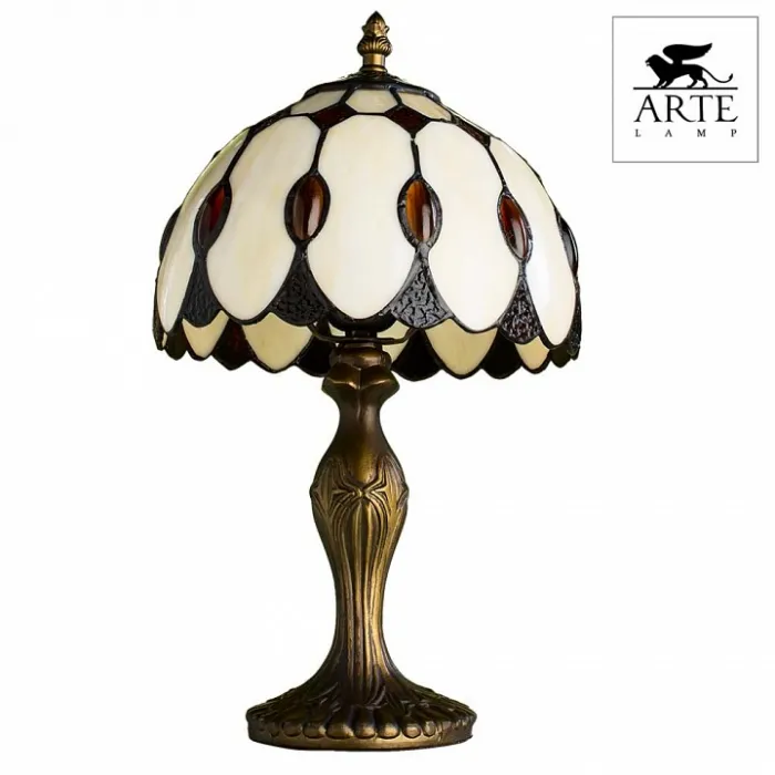Настольная лампа декоративная Arte Lamp Perla A3163LT-1BG Цвет арматуры медь Цвет плафонов янтарный от ImperiumLoft