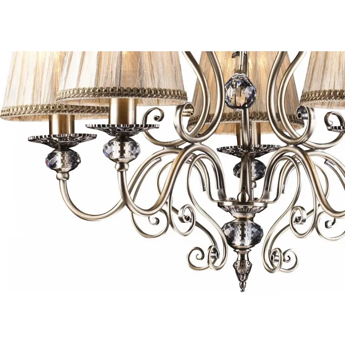 Подвесная люстра Arte Lamp Charm A2083LM-5AB Цвет арматуры бронза Цвет плафонов кремовый от ImperiumLoft