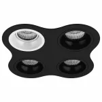 Встраиваемый светильник Lightstar Domino D64706070707 цвет арматуры черно-белый