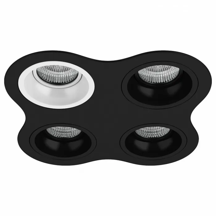 Встраиваемый светильник Lightstar Domino D64706070707 цвет арматуры черно-белый от ImperiumLoft