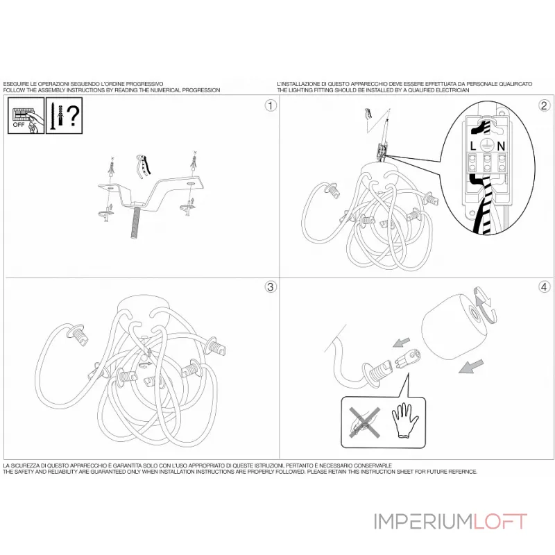 Потолочная люстра Ideal Lux Ocoptus OCTOPUS PL6 BIANCO