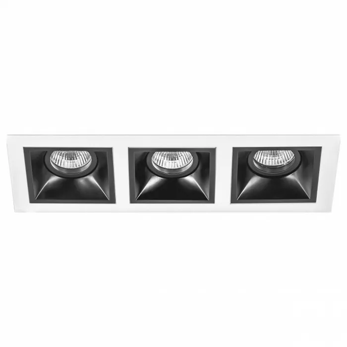 Встраиваемый светильник Lightstar Domino D536070707 цвет арматуры черно-белый от ImperiumLoft
