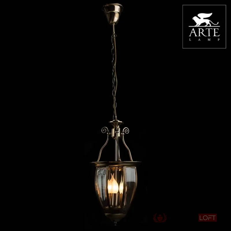 Подвесной светильник Arte Lamp Rimini A6509SP-3AB Цвет арматуры бронза Цвет плафонов прозрачный от ImperiumLoft