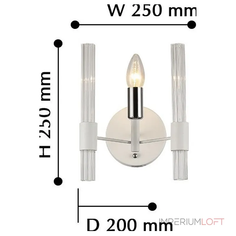 Бра F-promo Supreme 2539-1W Цвет арматуры белый Цвет плафонов белый