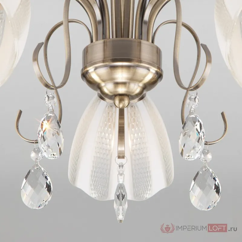 Люстра на штанге Eurosvet Floranse 30155/5 античная бронза от ImperiumLoft