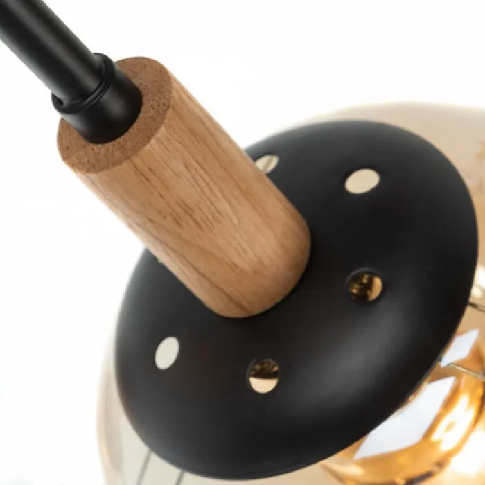 Люстра на штанге Arte Lamp Oxford A2716PL-8BK Цвет плафонов коричневый Цвет арматуры разноцветный от ImperiumLoft