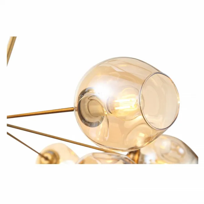 Люстра на штанге ST-Luce Fovia SL1500.203.12 Цвет арматуры золото Цвет плафонов янтарный от ImperiumLoft
