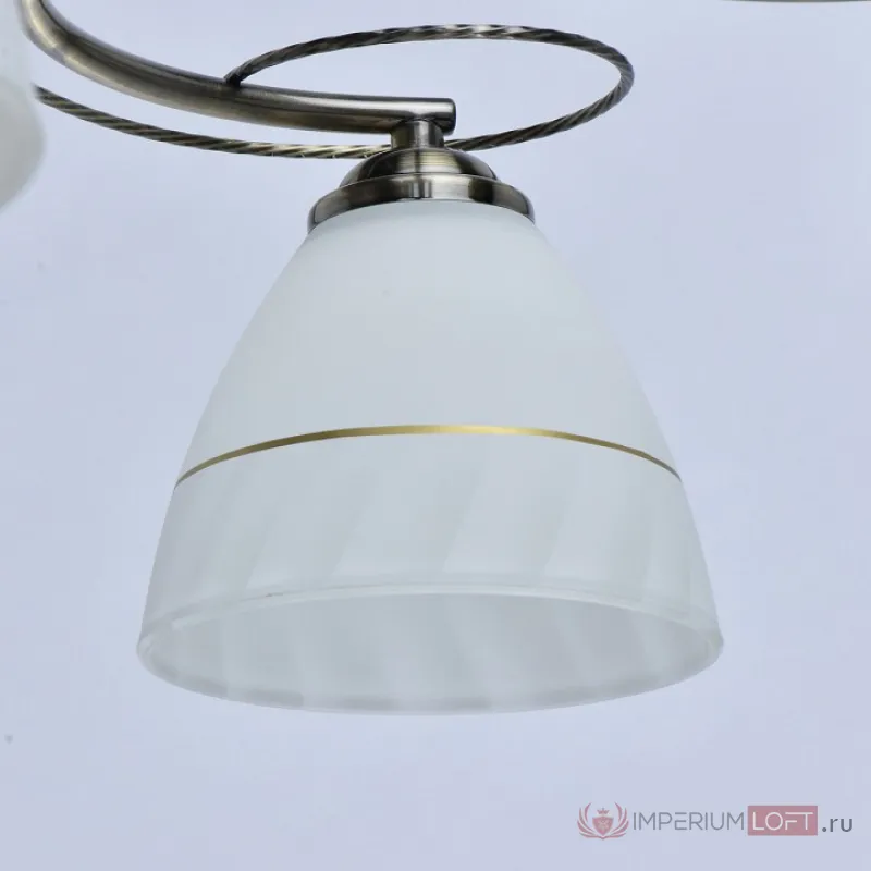 Люстра на штанге DeMarkt City Нежность 35 676013808 Цвет плафонов белый Цвет арматуры бронза от ImperiumLoft