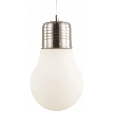 Подвесной светильник Arte Lamp Edison A1402SP-1SS Цвет арматуры серебро Цвет плафонов белый