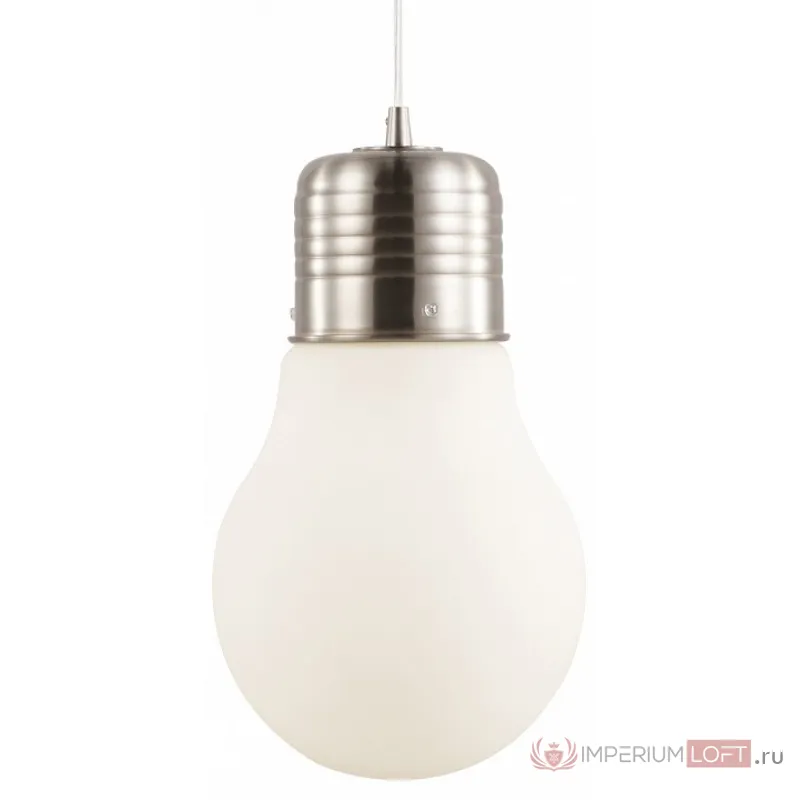 Подвесной светильник Arte Lamp Edison A1402SP-1SS Цвет арматуры серебро Цвет плафонов белый от ImperiumLoft