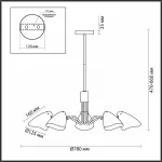 Люстра на штанге Lumion Madison 4540/5C Цвет плафонов белый Цвет арматуры латунь от ImperiumLoft